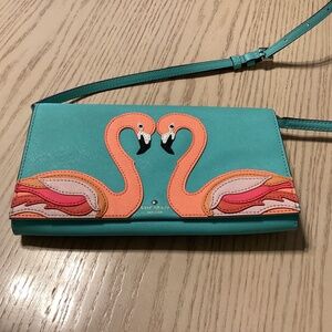 Kate Spade New York Leather  Flamingo  Shoulder Purse Lmt Edition